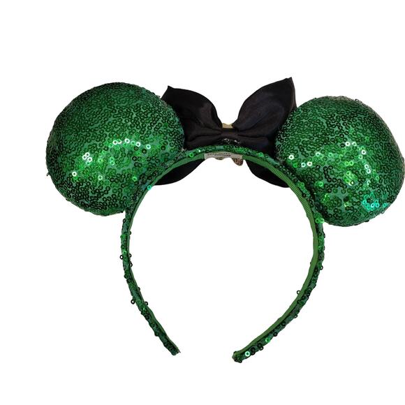 Disney Minnie Mouse Ears St Patrick's Day Minnie Mouse Ears Sequence Ears - Picture 10 of 13